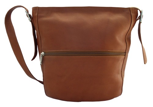 Vintage Moroccan Leather Handbag in Chestnut Brown