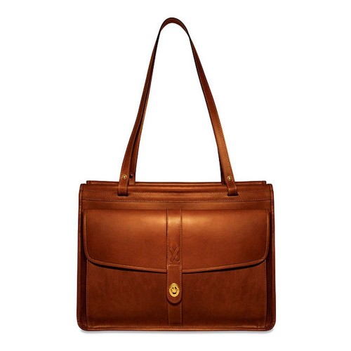 Vintage Moroccan Leather Handbag - Handcrafted Hazelnut Brown Bag