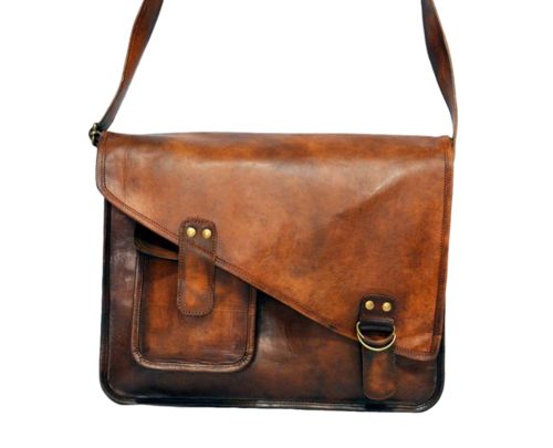 Vintage Moroccan Leather Handbag from Fez Tanneries