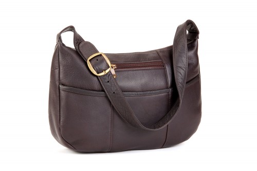 Exquisite Dark Brown Moroccan Leather Handbag
