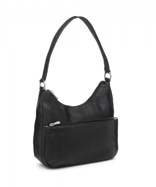 Vintage Moroccan Handcrafted Black Leather Handbag - Premium Quality