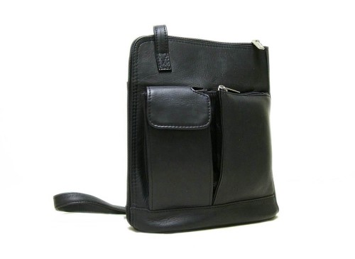 Premium Moroccan Leather Handbag - Handmade Black Leather, Main & Smaller Compartments, Vintage Charm - Men & Women - Durable Statement Piece