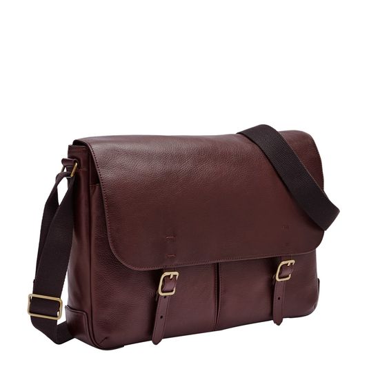 Handcrafted Mahogany Leather Messenger Bag 108 - Premium Quality Organizer Bag