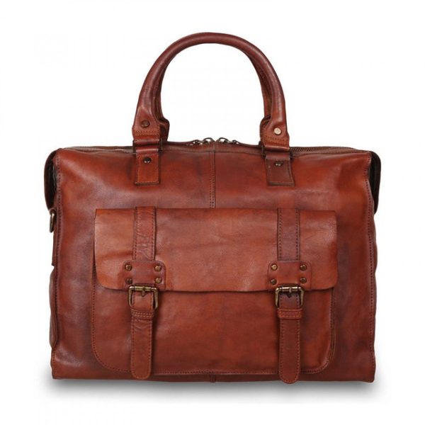 Vintage Moroccan Leather Messenger Bag - Handcrafted for Style and Durability