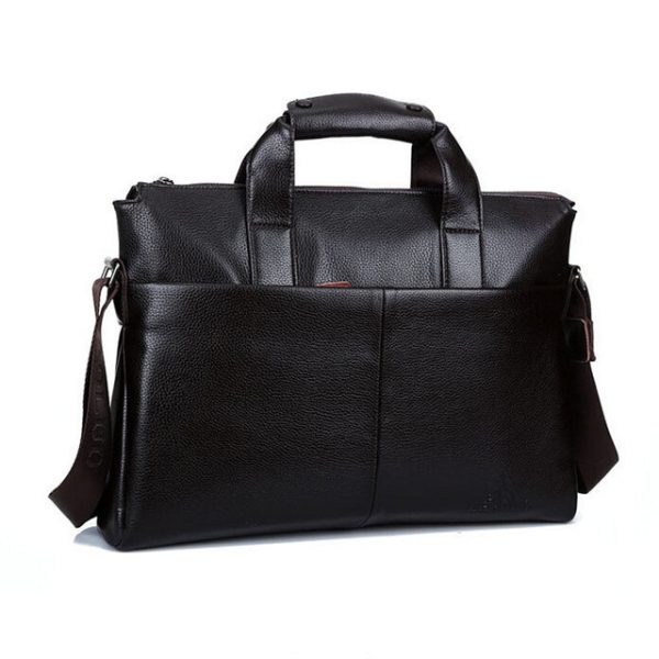 Handcrafted Black Moroccan Leather Messenger Bag | Fez Tanneries