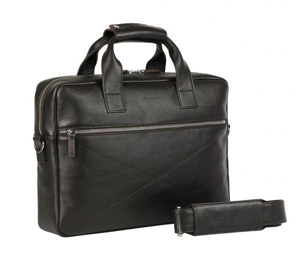 Black Moroccan Leather Messenger Bag - Handcrafted Luxury & Style