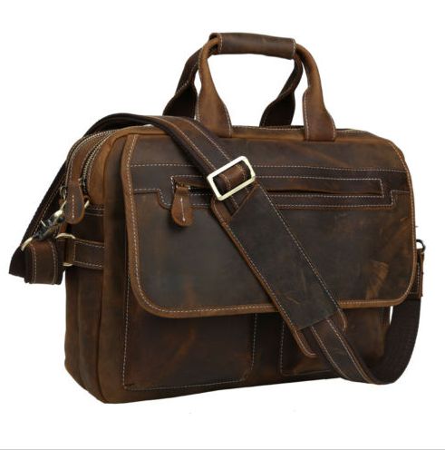 Handcrafted Moroccan Leather Messenger Bag