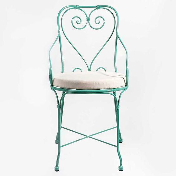 Exquisite Moroccan Hand-Forged Iron Chair 189 for Indoor & Outdoor Settings
