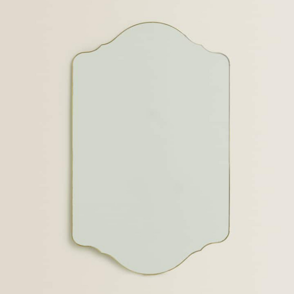 Moroccan Gold Hammered Iron Wall Mirror - Customizable Dimensions