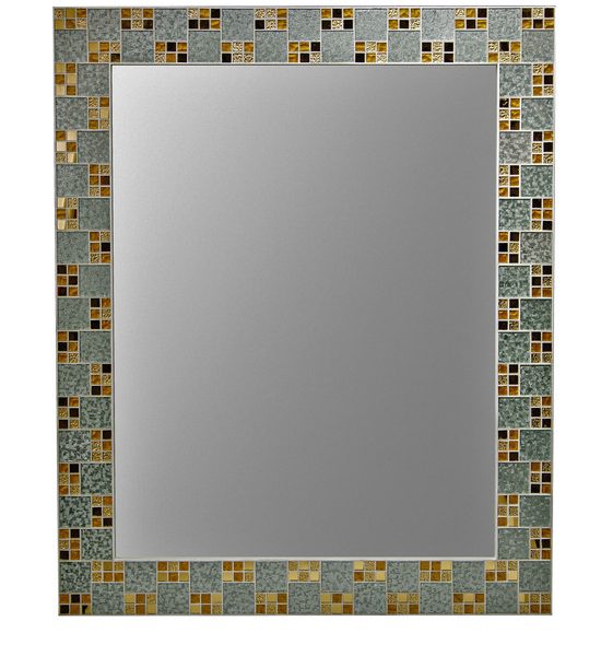 Moroccan Mosaic Tile Square Mirror with Round Central Mirror - Handmade Elegance