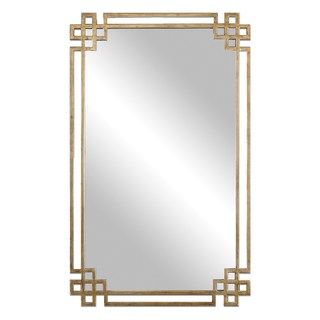 Moroccan Hammered Iron Mirror with Metallic Gold Finish