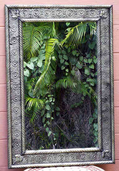 Moroccan Mixed Metal Mirror with Brass Engravings