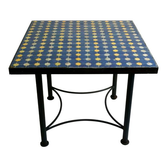 Moroccan Mosaic Table with Islamic Moorish Design