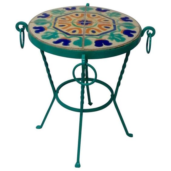 Moroccan Mosaic Table 052 - Handcrafted Geometric Designs
