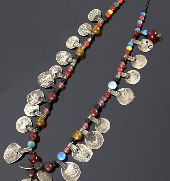 Moroccan Tuareg Berber Geometric Necklace - Handcrafted Ethnic Charm