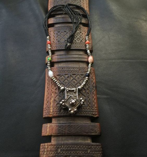 Moroccan Tuareg Berber Geometric Necklace - Handmade Statement Piece