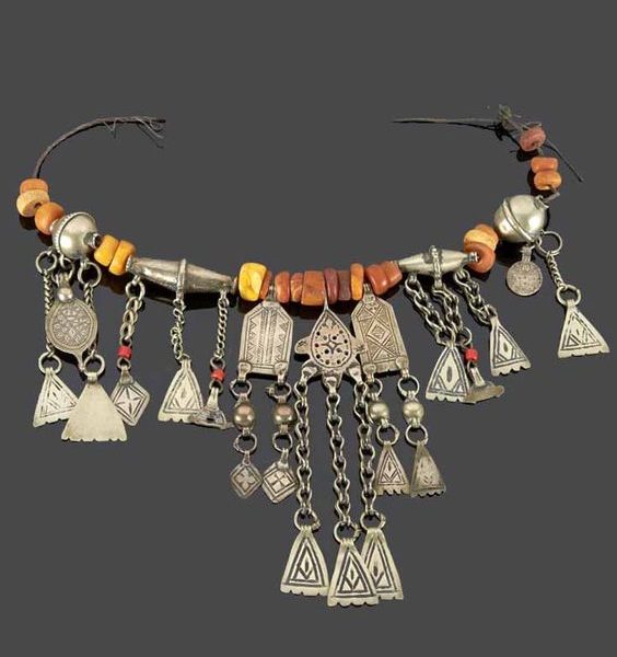 Authentic Moroccan Tuareg Berber Necklace - Geometric Artistry