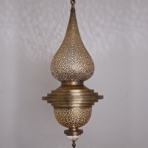 Moroccan Punched Metal Pendant Lamps - Vintage Charm & Durability
