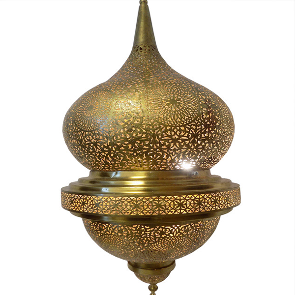 Brass Moroccan Pendant Lamp - Handcrafted Vintage Lighting