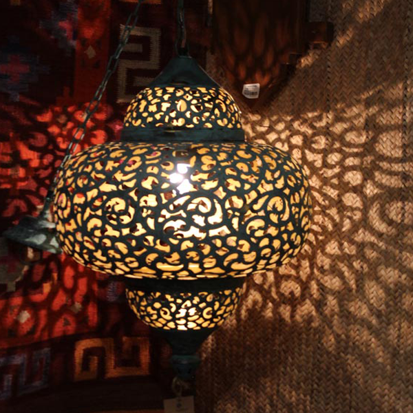 Circular Moroccan Metal Pendant Lamps - Vintage Charm & Durability