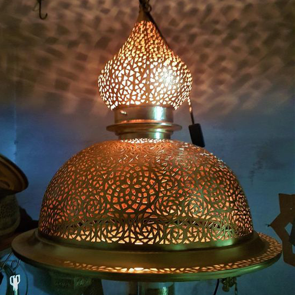 Moroccan Handmade Brass Pendant Lamps - Vintage Elegance