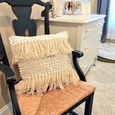 Vibrant Pink Fringed Boho Moroccan Throw Pillows