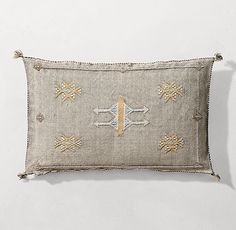 Immerse Yourself in Luxury with Handwoven Moroccan Silk Cactus Sabra Pillow