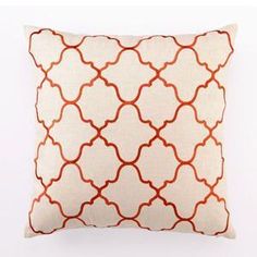 Handmade Moroccan Red Quaterfoil Lattice Throw Pillows