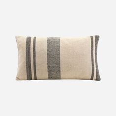 Handwoven Gray Striped Moroccan Throw Pillows