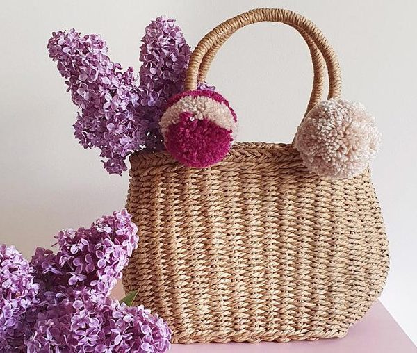 Handmade Moroccan Pom Pom Baskets - Sustainable Eco-friendly Style