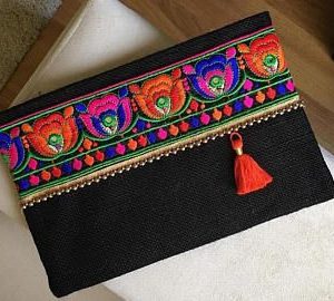 Exquisite Moroccan Berber Straw Clutch 002 - Handmade Bohemian Accessory