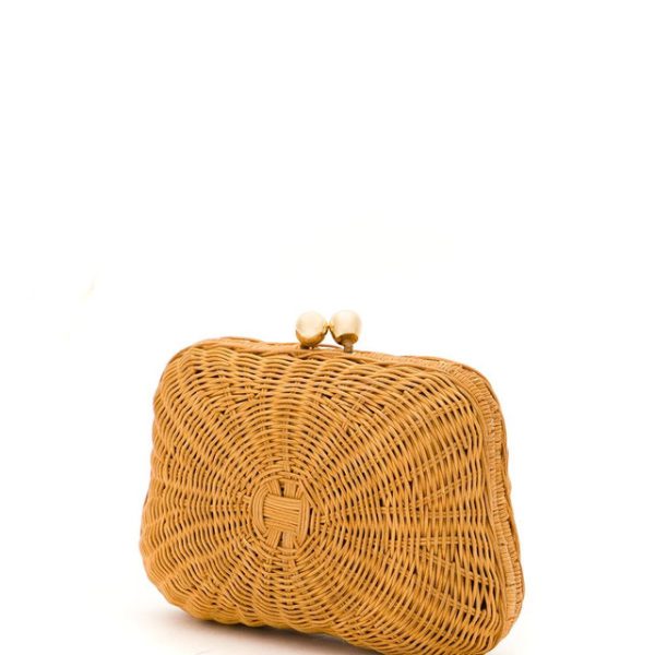 Eco-Chic Moroccan Straw Clutch, Custom Dimensions
