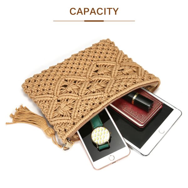 Moroccan Straw Clutch - Handwoven Berber Artistry
