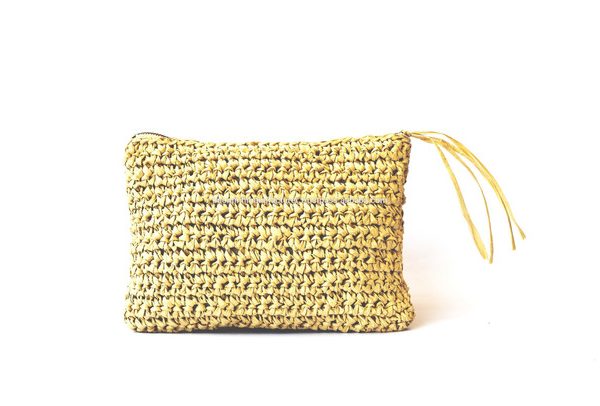 Moroccan Handwoven Eco-Friendly Straw Clutch