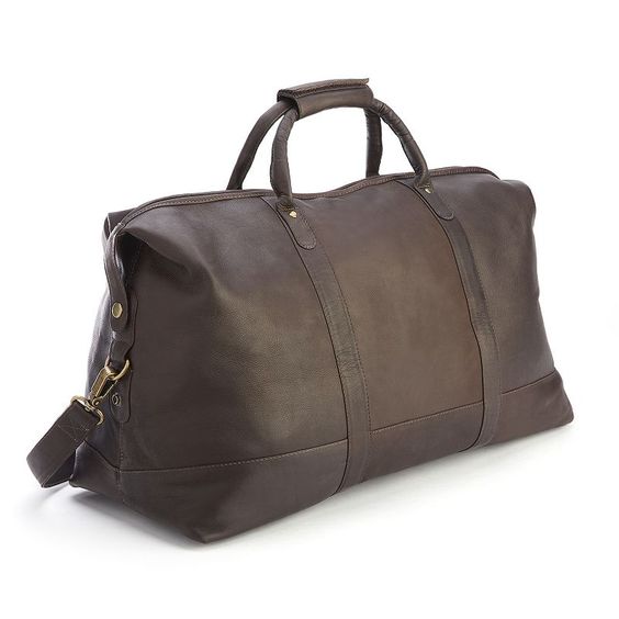 Luxury Dark Brown Moroccan Leather Travel Bag - Organized & Stylish