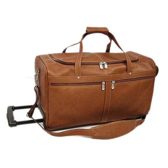 Moroccan Leather Tan Travel Bag | Durable Handmade Design