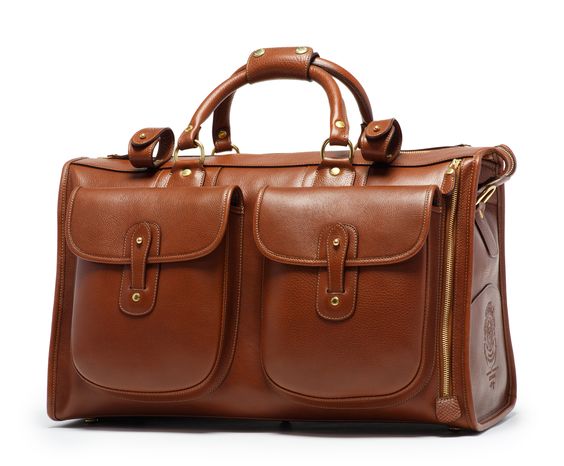 Exquisite Dark Tan Moroccan Leather Travel Bag - Premium Quality Durable Handcrafted Bag for Men and Women