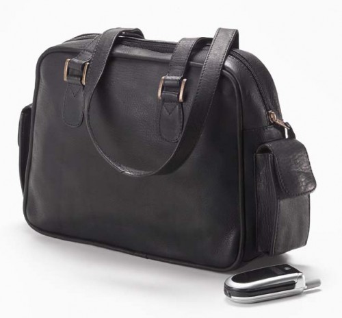Handmade Pebble Black Moroccan Leather Travel Bag - Durable & Stylish