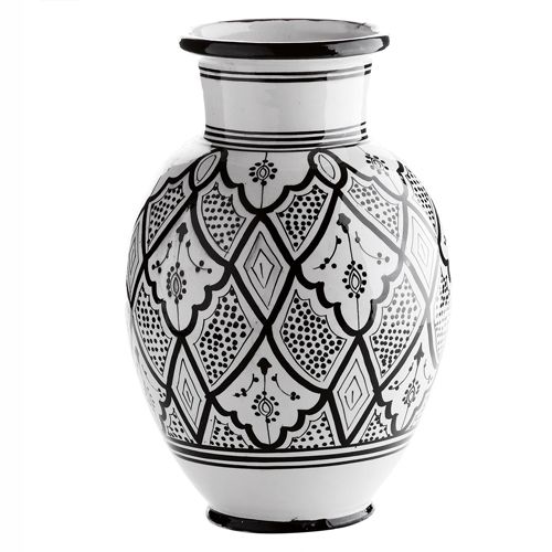 Handmade Moroccan Ceramic Vase by Poterie Serghini