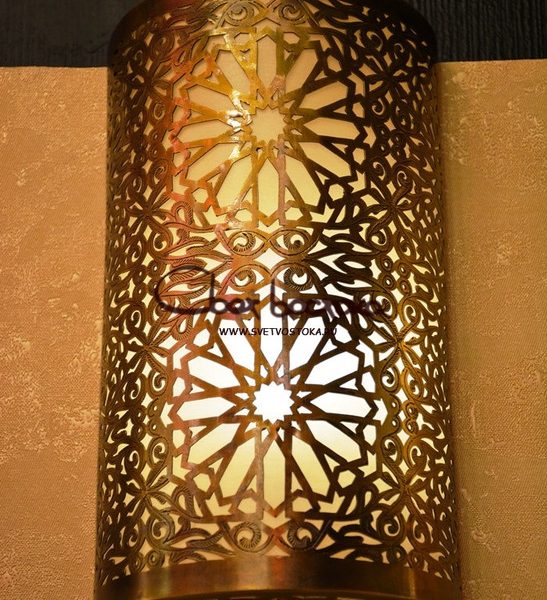 Moroccan Silver Metal Pendant Wall Lamp - Handcrafted Beauty