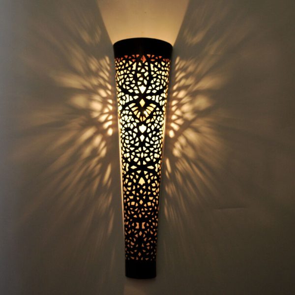 Handcrafted Moroccan Silver Wall Lamp - Versatile Lighting Solution