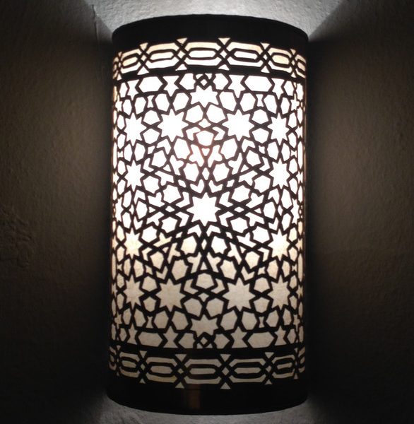 Moroccan Silver Handcrafted Wall Lamps for Indoor/Outdoor Use