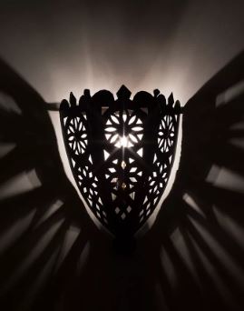 Moroccan Handmade Silver Metal Wall Lamps - Vintage Charm