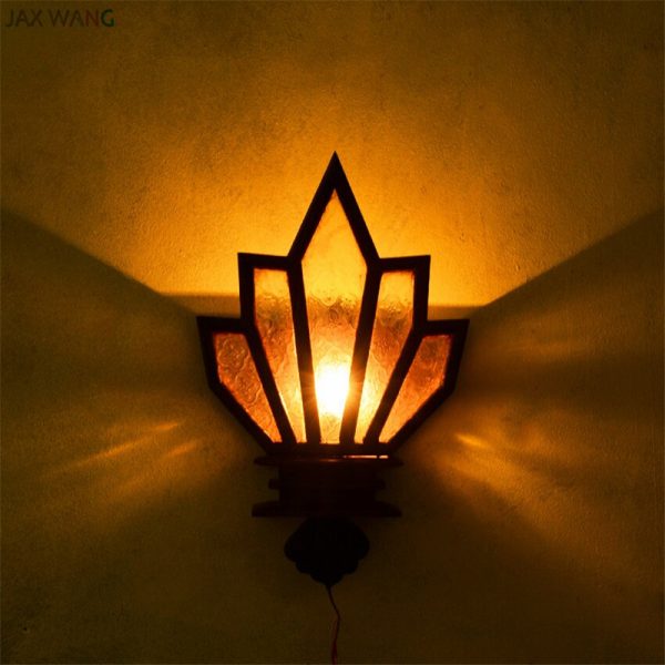 Moroccan Silver Metal Pendant Wall Lamp - Vintage Elegance
