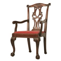 Moroccan Handcrafted Mahogany Wood Chair