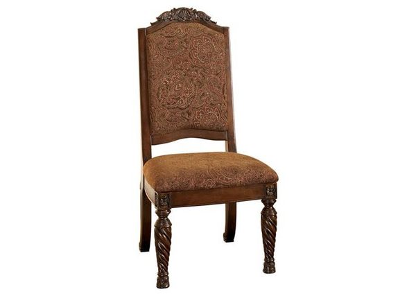 Moroccan Floral Wood Chair - Handcrafted Teak Furniture