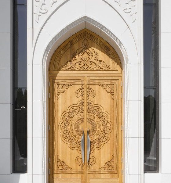 Handcrafted Moroccan Double Wood Doors - Traditional Design