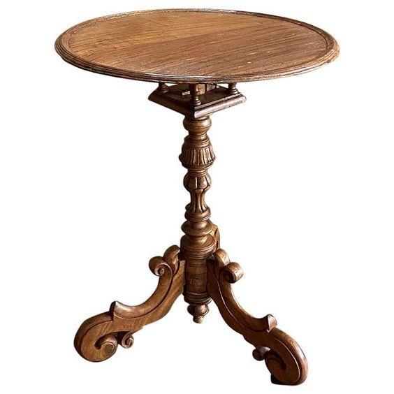 Moroccan Style Brown Wood Table | Handcrafted Elegance