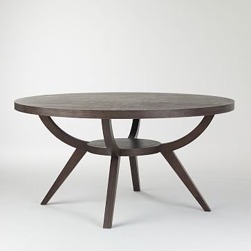 Moroccan Handcrafted Brown Wood Table - Glossy Finish