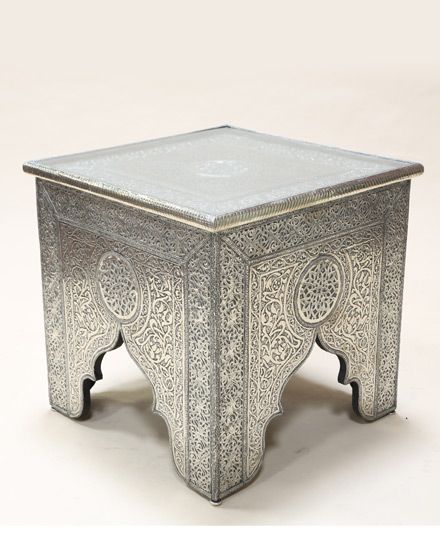 Luxury Moroccan Mother of Pearl Inlaid Wood Table